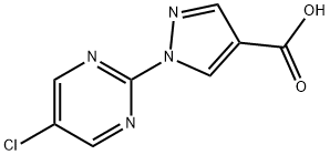 1-(5-chloropyrimidin-2-yl)-1H-pyrazole-4-carboxyli c acid 结构式
