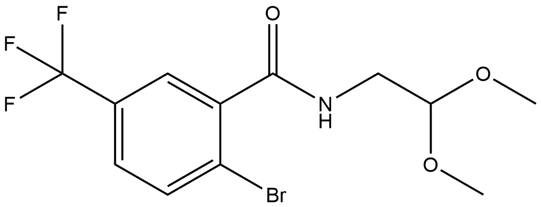 2-Bromo-N-(2,2-dimethoxyethyl)-5-(trifluoromethyl)benzamide 结构式