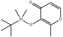 4H-Pyran-4-one, 3-[[(1,1-dimethylethyl)dimethylsilyl]oxy]-2-methyl- 结构式