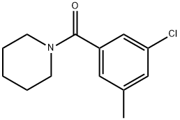 (3-chloro-5-methylphenyl)(piperidin-1-yl)methanone 结构式