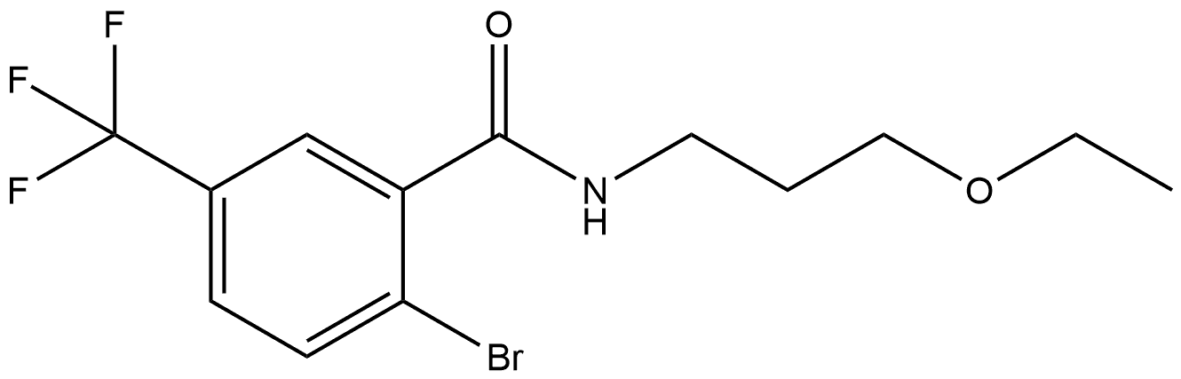 2-Bromo-N-(3-ethoxypropyl)-5-(trifluoromethyl)benzamide 结构式