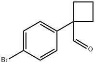 1-(4-溴苯基)环丁基甲醛 结构式