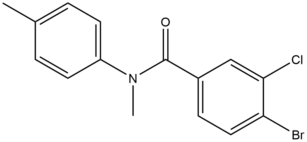 4-Bromo-3-chloro-N-methyl-N-(4-methylphenyl)benzamide 结构式
