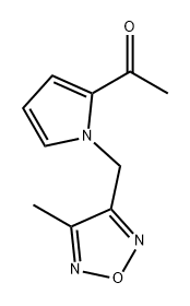 Ethanone, 1-[1-[(4-methyl-1,2,5-oxadiazol-3-yl)methyl]-1H-pyrrol-2-yl]- 结构式