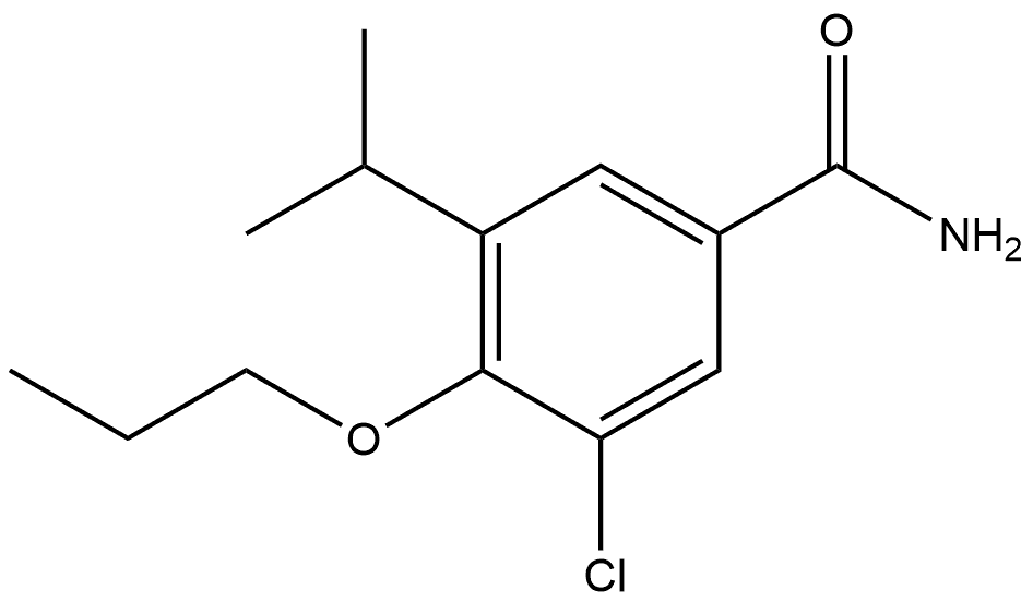3-Chloro-5-(1-methylethyl)-4-propoxybenzamide 结构式