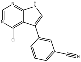 Benzonitrile, 3-(4-chloro-7H-pyrrolo[2,3-d]pyrimidin-5-yl)- 结构式