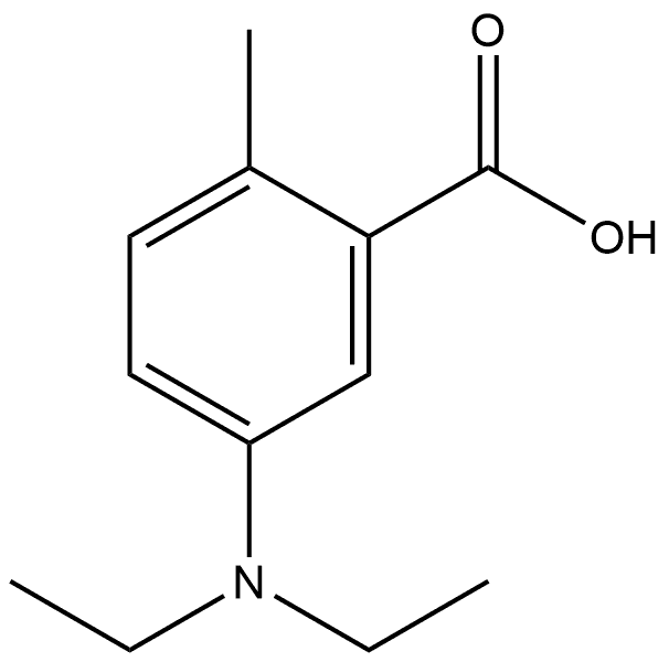 5-(Diethylamino)-2-methylbenzoic acid 结构式