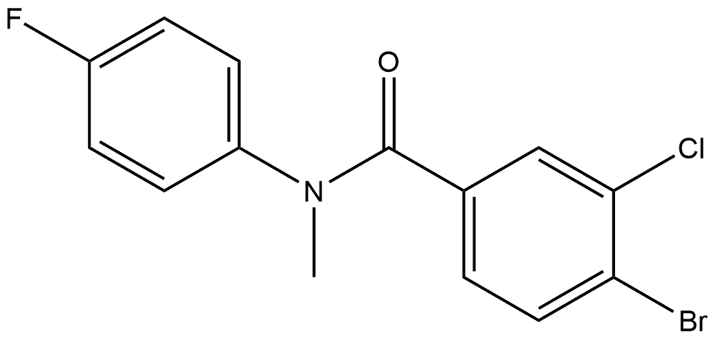 4-Bromo-3-chloro-N-(4-fluorophenyl)-N-methylbenzamide 结构式