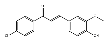 2-Propen-1-one, 1-(4-chlorophenyl)-3-(4-hydroxy-3-methoxyphenyl)-, (2E)- 结构式