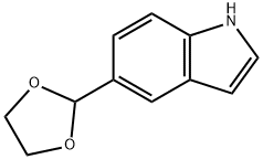 1H-Indole, 5-(1,3-dioxolan-2-yl)- 结构式