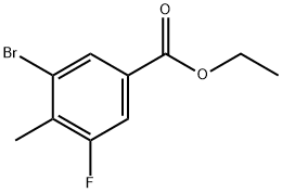 Benzoic acid, 3-bromo-5-fluoro-4-methyl-, ethyl ester 结构式