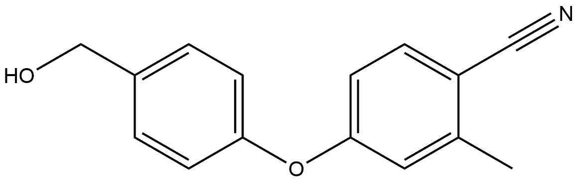 4-[4-(Hydroxymethyl)phenoxy]-2-methylbenzonitrile 结构式