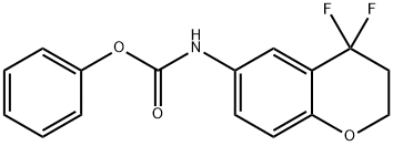 Carbamic acid, N-(4,4-difluoro-3,4-dihydro-2H-1-benzopyran-6-yl)-, phenyl ester 结构式