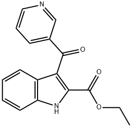 1H-Indole-2-carboxylic acid, 3-(3-pyridinylcarbonyl)-, ethyl ester 结构式