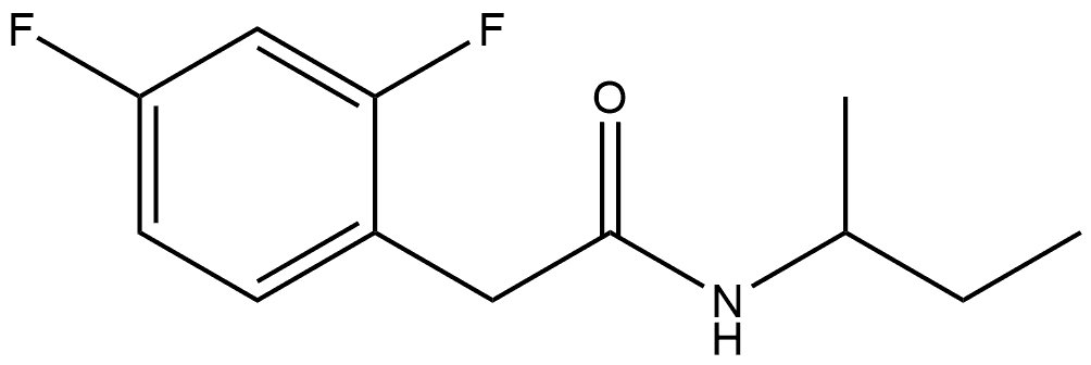 2,4-Difluoro-N-(1-methylpropyl)benzeneacetamide 结构式