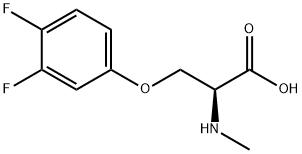 O-(3,4-difluorophenyl)-N-methyl-L-serine 结构式