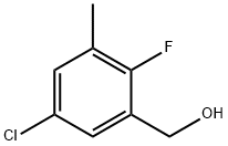 2-氟-3-甲基-5-氯苯苄醇 结构式