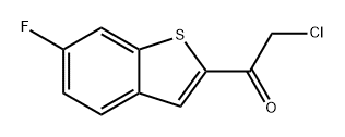 2-氯-1-(6-氟苯并[B]噻吩-2-基)乙酮 结构式