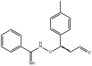 Benzenecarboximidamide, N-[[1-(4-methylphenyl)-3-oxo-1-propen-1-yl]oxy]- 结构式