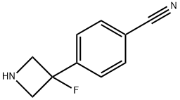 4-(3-Fluoroazetidin-3-yl)benzonitrile 结构式