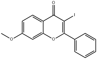 3-Iodo-7-methoxy-2-phenyl-4H-chromen-4-one 结构式