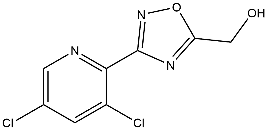 3-(3,5-二氯-2-吡啶基)-1,2,4-噁二唑-5-基]甲醇 结构式