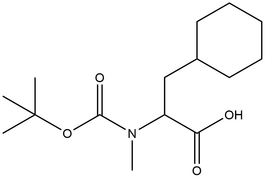 Cyclohexanepropanoic acid, α-[[(1,1-dimethylethoxy)carbonyl]methylamino]- 结构式