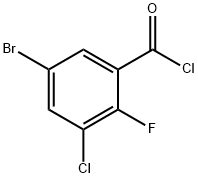 5-Bromo-3-chloro-2-fluorobenzoyl chloride 结构式