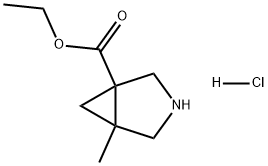 5-甲基-3-氮杂双环[3.1.0]己烷-1-甲酸乙酯盐酸盐 结构式