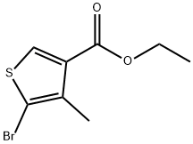 3-Thiophenecarboxylic acid, 5-bromo-4-methyl-, ethyl ester 结构式
