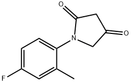 1-(4-氟-2-甲基苯基)吡咯烷-2,4-二酮 结构式