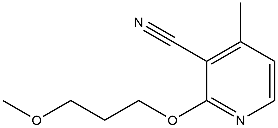 2-(3-Methoxypropoxy)-4-methyl-3-pyridinecarbonitrile 结构式