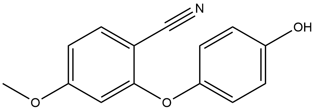 2-(4-Hydroxyphenoxy)-4-methoxybenzonitrile 结构式