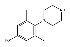 Phenol, 3,5-dimethyl-4-(1-piperazinyl)- 结构式