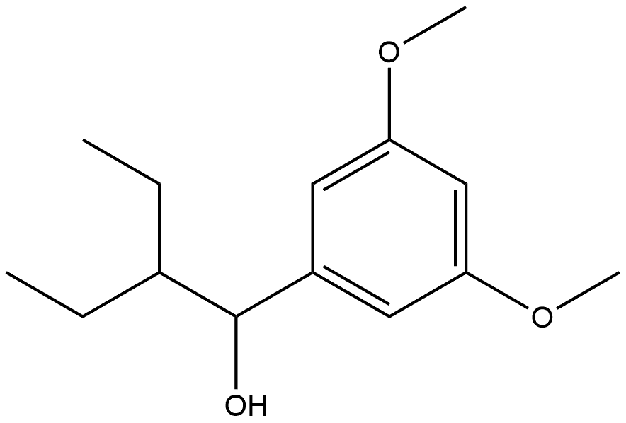 α-(1-Ethylpropyl)-3,5-dimethoxybenzenemethanol 结构式