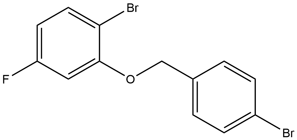 1-Bromo-2-[(4-bromophenyl)methoxy]-4-fluorobenzene 结构式