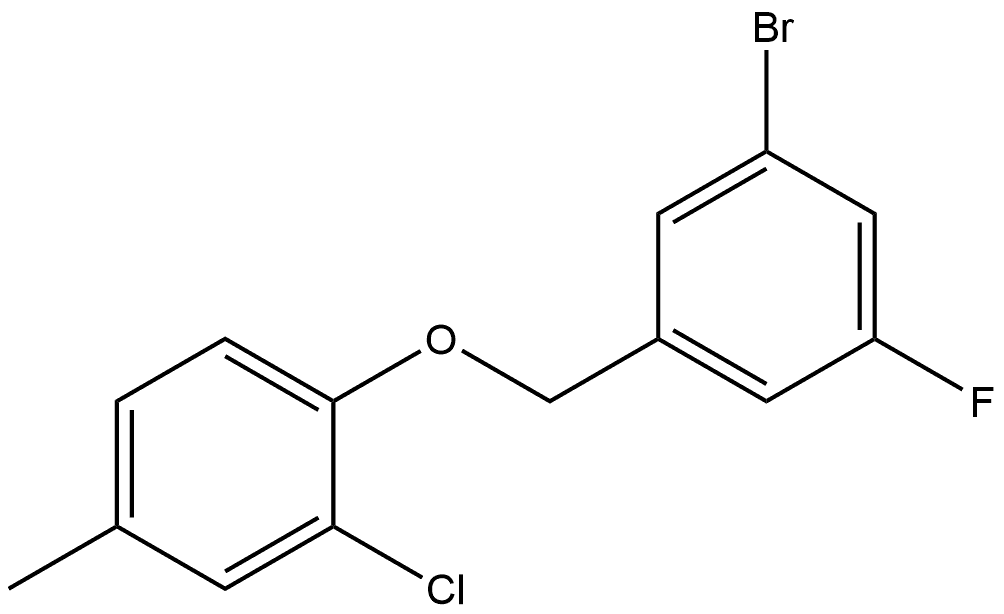 1-[(3-Bromo-5-fluorophenyl)methoxy]-2-chloro-4-methylbenzene 结构式