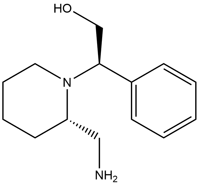 1-Piperidineethanol, 2-(aminomethyl)-β-phenyl-, (βR,2S)- 结构式