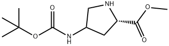 Proline, 4-[[(1,1-dimethylethoxy)carbonyl]amino]-, methyl ester 结构式