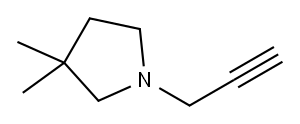 3,3-二甲基-1-(丙-2-炔-1-基)吡咯烷 结构式