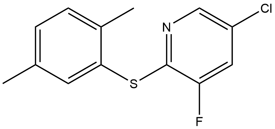 5-Chloro-2-[(2,5-dimethylphenyl)thio]-3-fluoropyridine 结构式