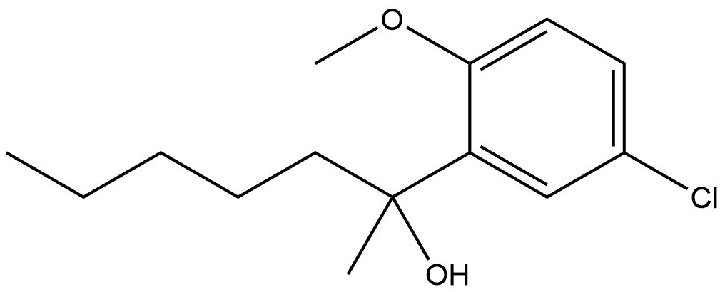 5-Chloro-2-methoxy-α-methyl-α-pentylbenzenemethanol 结构式