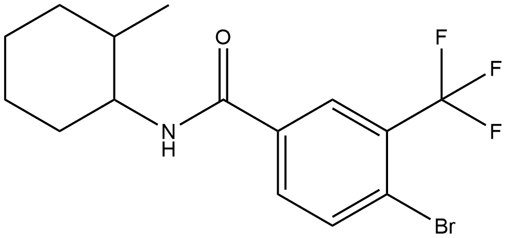 4-Bromo-N-(2-methylcyclohexyl)-3-(trifluoromethyl)benzamide 结构式