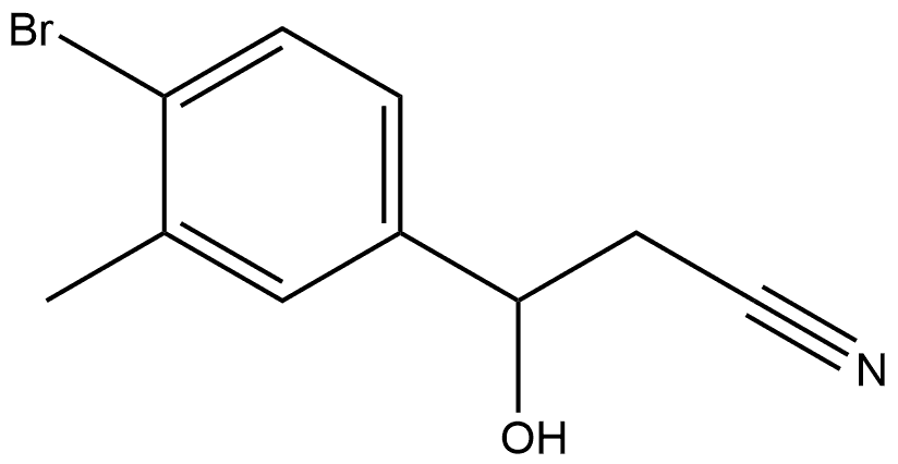 4-Bromo-β-hydroxy-3-methylbenzenepropanenitrile 结构式