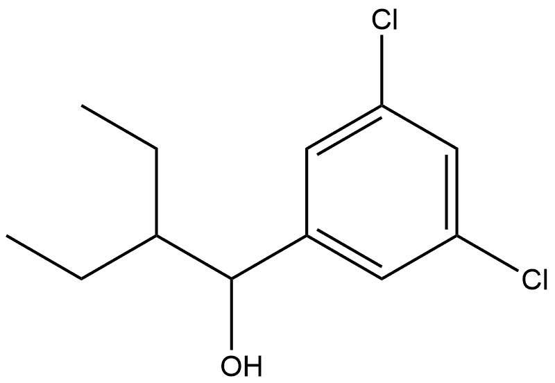 3,5-Dichloro-α-(1-ethylpropyl)benzenemethanol 结构式