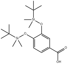 Benzoic acid, 3,4-bis[[(1,1-dimethylethyl)dimethylsilyl]oxy]- 结构式