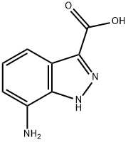 7-氨基-1H-吲唑-3-羧酸 结构式