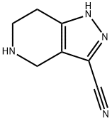 1H-Pyrazolo[4,3-c]pyridine-3-carbonitrile, 4,5,6,7-tetrahydro- 结构式