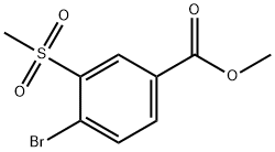 Benzoic acid, 4-bromo-3-(methylsulfonyl)-, methyl ester 结构式