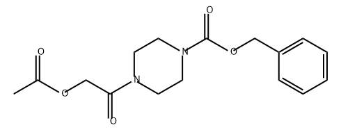 1-Piperazinecarboxylic acid, 4-[2-(acetyloxy)acetyl]-, phenylmethyl ester 结构式